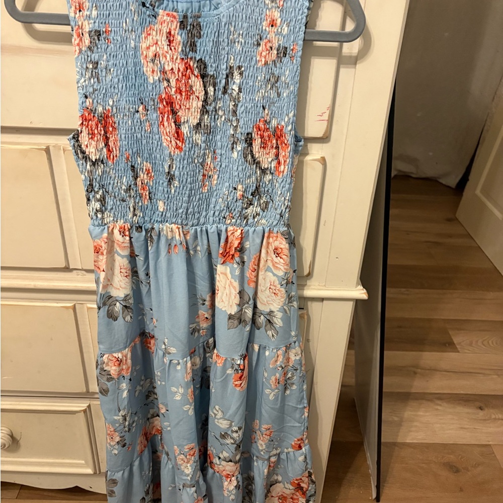 SHEIN floral blue dress women’s
